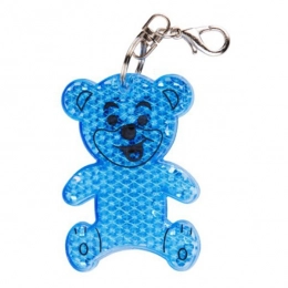 Teddy safety keyring, blue