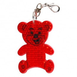 Teddy safety keyring, red