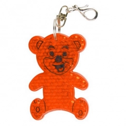 Teddy safety keyring, orange