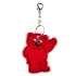 Beary safety keyring, red