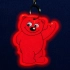 Beary safety keyring, red