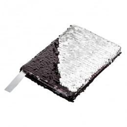 Блокнот с пайетками, черный