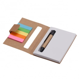 Mini notepad 80x110/100p plain with ballpen, beige