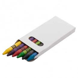 8 cm wax crayon set, white