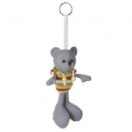 Teddy reflective keyring, grey