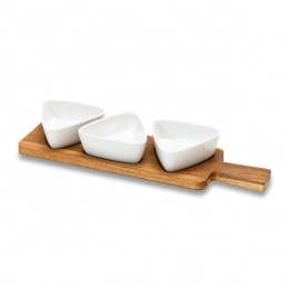 Nardo tray with bowls , white