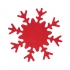 Фетровые подставки SNOWFLAKE, красные