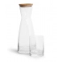 Carafe with bamboo lid and 1 cup