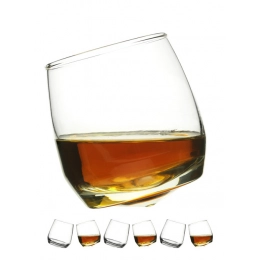 Bar whiskey glasses, round base, 6-pack