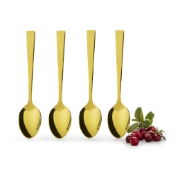 4-pak teaspoons, golden color