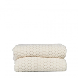 MAJA FLEECE BLANKET, WHITE