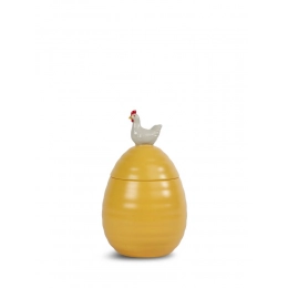 Банка Эллен с крышкой Кура, желтая