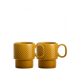 Кружка для кофе и не только 2 шт, желтая