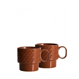 Кружка для чая 2 шт., терракотовая