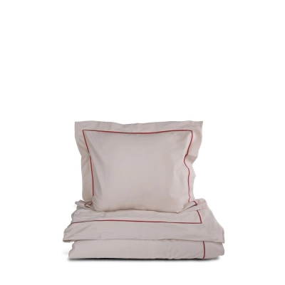 
                                                CARL BEDDING SET, BEIGE/BURGUNDY
                                                