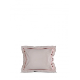 Наволочка на подушку CARL, бежево-бордовая