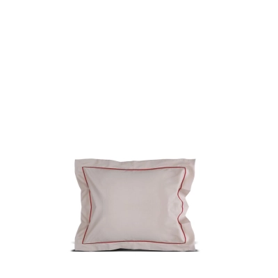 
                                            CARL PILLOWCASE, BEIGE/BURGUNDY
                                            
