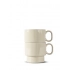 COFFEE & MORE TEA CUP 2-PACK, BEIGE
