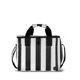 Городская термосумка Stripe rPET большого размера, черно-белая