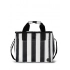 Городская термосумка Stripe rPET большого размера, черно-белая Городская термосумка Stripe rPET большого размера, черно-белая