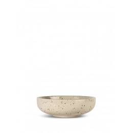 DITTE serving bowl, beige/burgundy