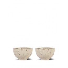 DITTE Bowl, 2 pieces, beige/burgundy