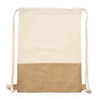 
                                            WILKES COTTON/JUTE DRAWSTRING BAG GREIGE
                                            