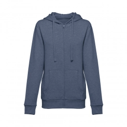 THC AMSTERDAM WOMEN II. Womens hoodie in cotton and polyester with full zip