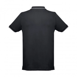 THC ROME. Mens Polo Shirt with contrast colour trim and buttons