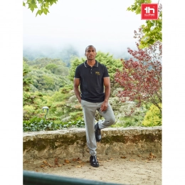 THC ROME. Мужская поло с контрастной отделкой и пуговицами