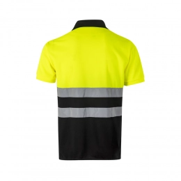 VL CUPID LARGE. Two-tone bird-eye polo shirt (160g/m²) with short sleeves, in polyester (100%)