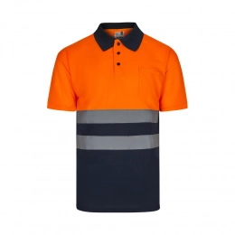 VL FORTUNA. Bird-eye polo shirt (140g/m²) with short sleeves, in polyester (100%)