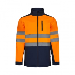 VL HESTIA. Two-tone soft shell jacket (280g/m²), in polyester (96%) and elastane (4%)