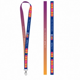 Печатный образец шнурка для бейджа SUBLIMATION Long II (20 мм) из полиэстера
