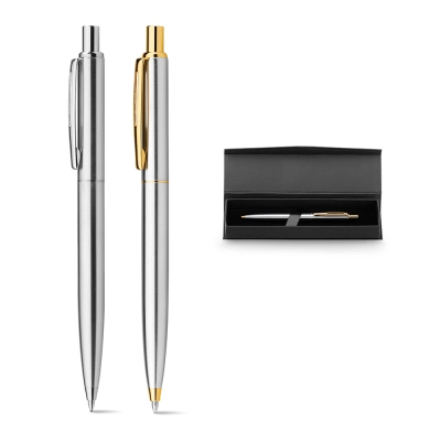 
                                                SILVERIO. Stainless steel ball pen with glossy body and clip
                                                