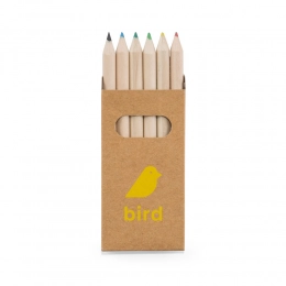 Пенал BIRD с 6 цветными карандашами