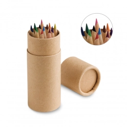 Пенал CYLINDER с 12 цветными карандашами