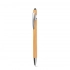NEIL BAMBOO. Bamboo ballpoint with chrome-plated aluminium details