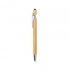 NEIL BAMBOO. Bamboo ballpoint with chrome-plated aluminium details