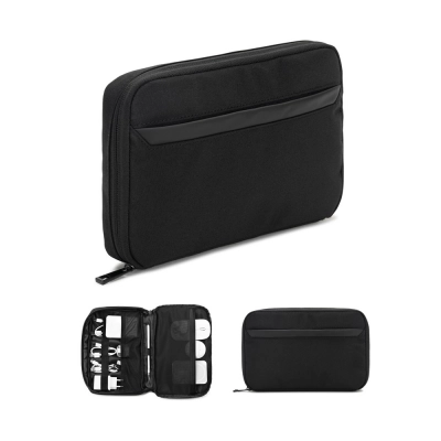 
                                                YANGON. Spacious organiser bag for tech accessories in twill with water-repellent coating and 600D recycled polyester
                                                