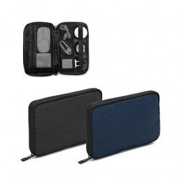 DALLAS BAG. High-density 600D recycled polyester organiser bag with spacious main compartment for tech accessories