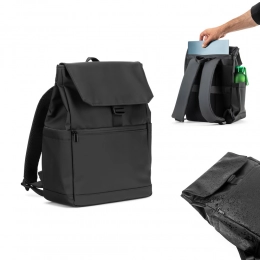 Рюкзак для ноутбука AZORES BAG из PU (16) с клапаном, закрывающим все отделения.