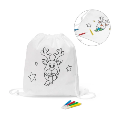 
                                                GLENCOE. Children's colouring drawstring bag
                                                