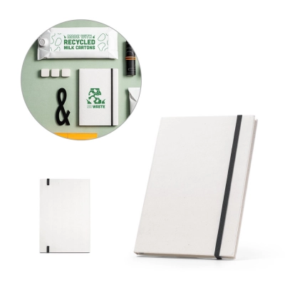 
                                                MILKY. A5 notepad made from recycled milk cartons
                                                