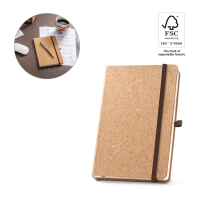 
                                                HAWKINS A5. A5 cork notebook with plain pages in FSC™ certified material and other controlled materials
                                                