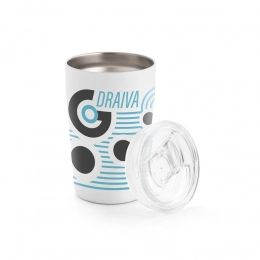 SLIDER. Stainless steel sublimation travel cup 380 mL