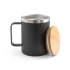 LAUDA. Mug in 90% recycled stainless steel with bamboo lid LAUDA. Mug in 90% recycled stainless steel with bamboo lid