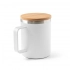 LAUDA. Mug in 90% recycled stainless steel with bamboo lid LAUDA. Mug in 90% recycled stainless steel with bamboo lid