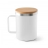 LAUDA. Mug in 90% recycled stainless steel with bamboo lid LAUDA. Mug in 90% recycled stainless steel with bamboo lid