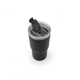 JOYNER M. Compact stainless steel travel cup (91% recycled) with vacuum insulated double wall and matt finish 600 mL